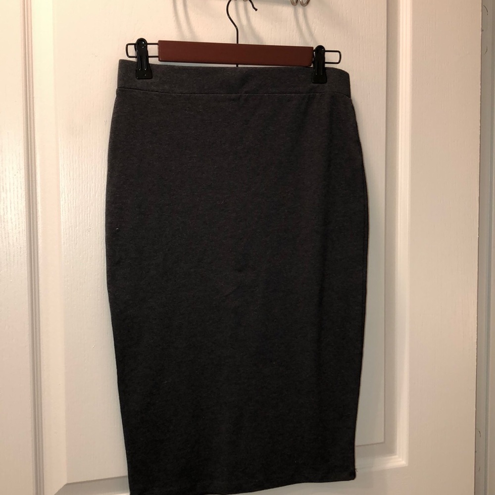 Dark Grey Pencil Skirt